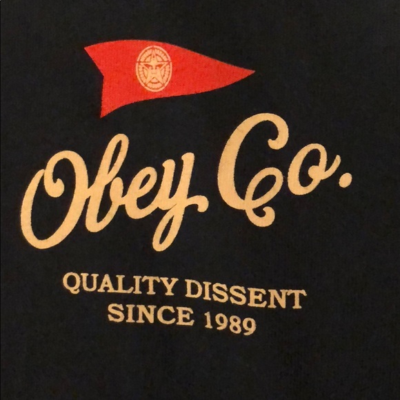 Obey Co. Quality Dissent Navy T-Shirt - Picture 3 of 5
